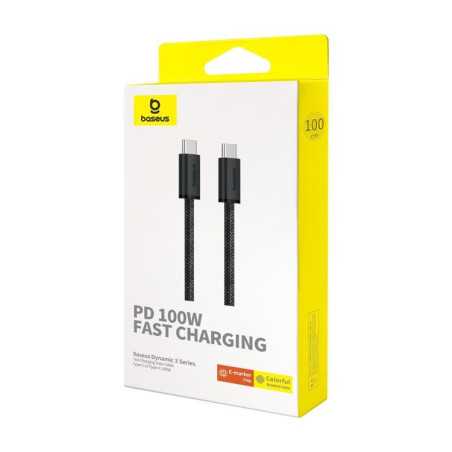 Cabo USB-C Baseus PD 100W 1m Preto