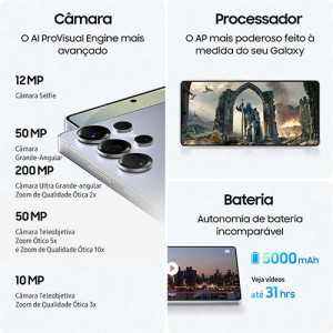 Samsung Galaxy S25 Ultra 5G 12GB/256GB Preto Titânio