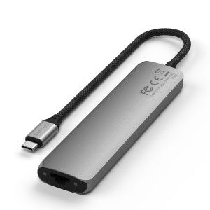 Satechi - Adaptador Multiportas USB-C Slim 7 em 1 Cinzento Sideral
