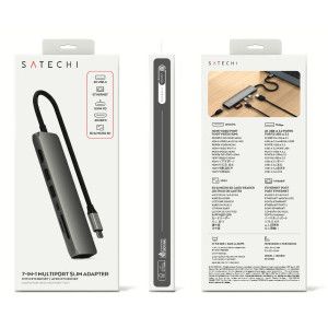 Satechi - USB-C Slim Multiport Adapter 7in1 Space grey