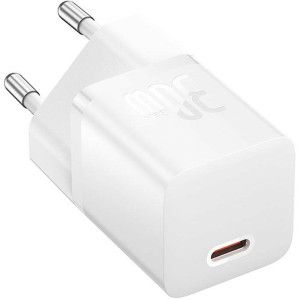 Baseus Carregador Rápido Compacto GAN5 30 W USB-C Branco