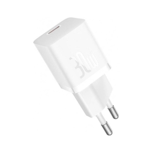 Baseus Carregador Rápido Compacto GAN5 30 W USB-C Branco