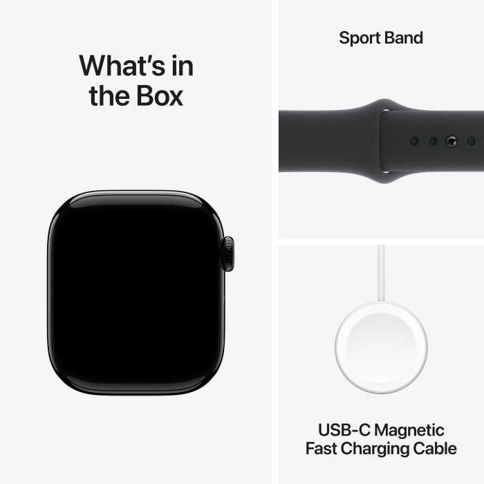 Apple Watch Series 10 GPS 46mm Alumínio Preto - M/L