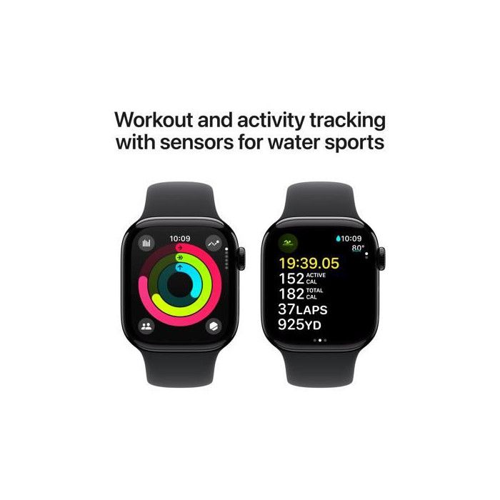 Apple Watch Series 10 GPS 42mm Alumínio Jet Black - S/M