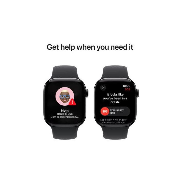 Apple Watch Series 10 GPS 42mm Alumínio Preto - S/M
