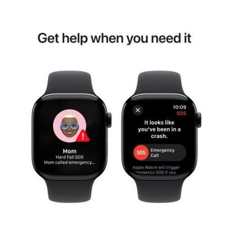 Apple Watch Series 10 GPS 42mm Alumínio Preto - S/M
