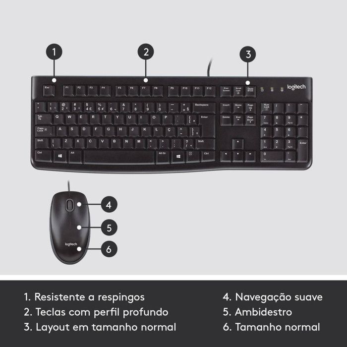 Pack Teclado + Rato Logitech MK120