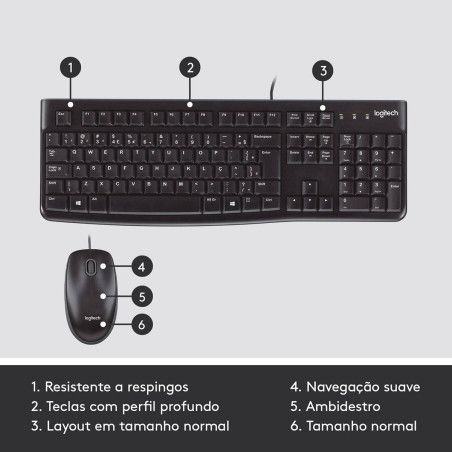 Pack Teclado + Rato Logitech MK120