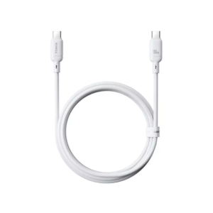 Cabo Type-C p/ Type-C Silky Series Fast Charging 100W Baseus Branco - 2M