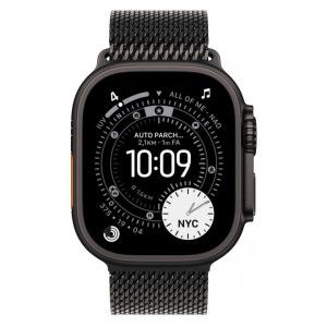 Apple Watch Ultra 3 GPS + Cellular 49mm Preto c/ Bracelete Loop Milanesa - L