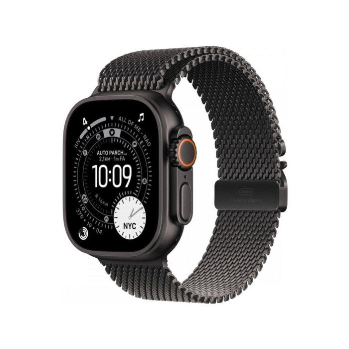 Apple Watch Ultra 3 GPS + Cellular 49mm Preto c/ Bracelete Loop Milanesa - M