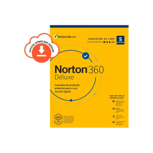 Antivírus NORTON 360 Deluxe 50GB / 5 Dispositivos / 1 Ano