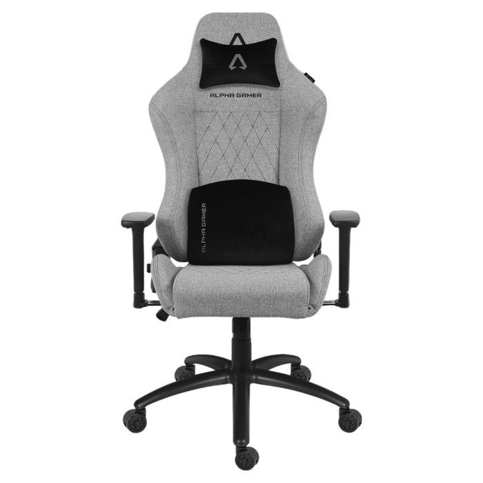 Cadeira Gaming Alpha Gamer Gaia Fabric Cinza V2