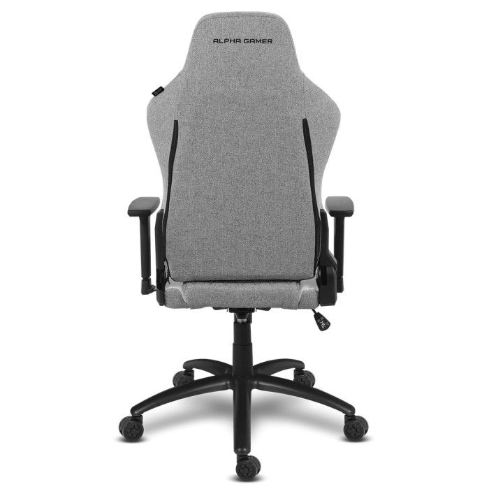 Cadeira Gaming Alpha Gamer Gaia Fabric Cinza Claro / Branco V2
