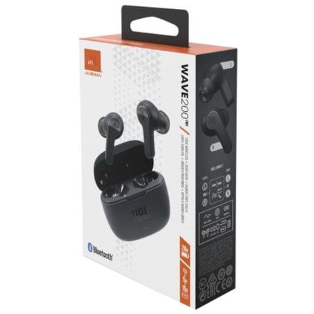 Auriculares JBL Bluetooth TWS Wave 200 - Preto