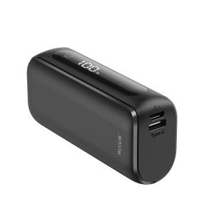 Powerbank Rixus Ecrã Digital 5000mah Preto