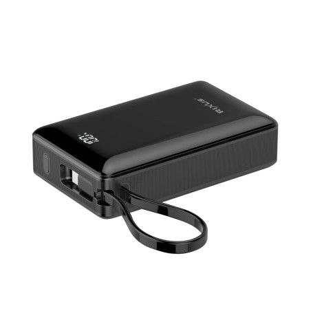 Powerbank Rixus Ecrã Digital 20000mah Preto