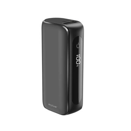 Powerbank Rixus Ecrã Digital 5000mah Preto