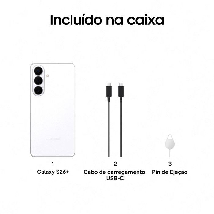Samsung Galaxy S26+ (Plus) 5G 12GB/256GB Branco