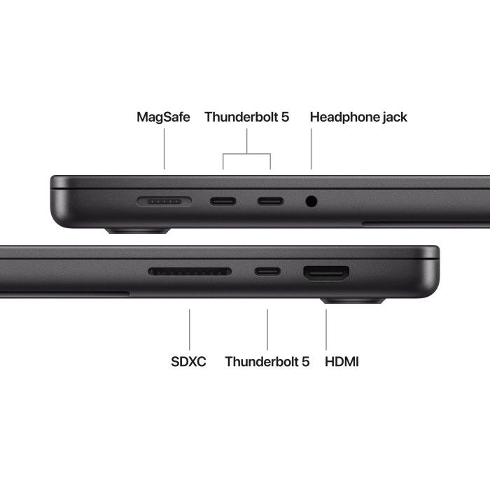 Apple MacBook Pro 16" M5 Pro 18-core CPU 20-core GPU 24GB 1TB SSD Preto Sideral