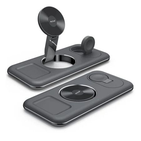 Carregador Wireless Rixus 15W / 3 em 1 Preto