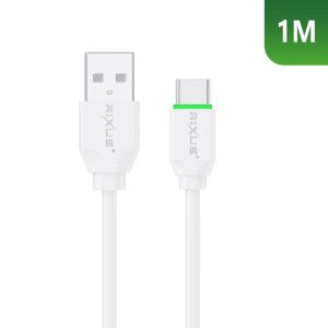 Cabo USB p/ Type-C Rixus Carregamento Rápido 12W Branco - 1M