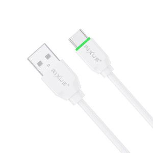 Cabo USB p/ Type-C Rixus Carregamento Rápido 12W Branco - 1M