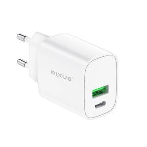 Carregador Rixus Carregamento Rápido Adaptativo 20W Branco