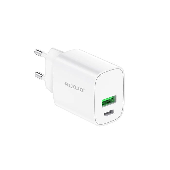 Carregador Rixus Carregamento Rápido Adaptativo 20W Branco