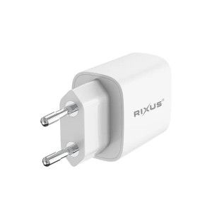 Carregador Rixus Carregamento Rápido Adaptativo 20W Branco