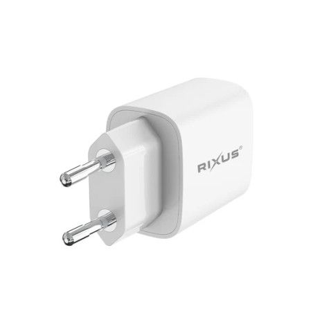 Carregador Rixus Carregamento Rápido Adaptativo 20W Branco