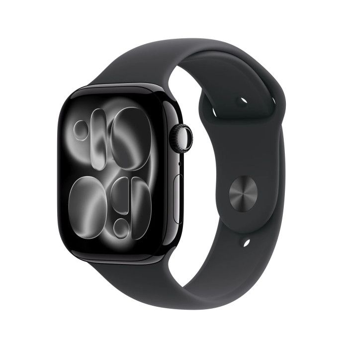 Apple Watch Series 11 GPS 46mm Alumínio Preto Brilhante c/ Bracelete Desportiva - M/L