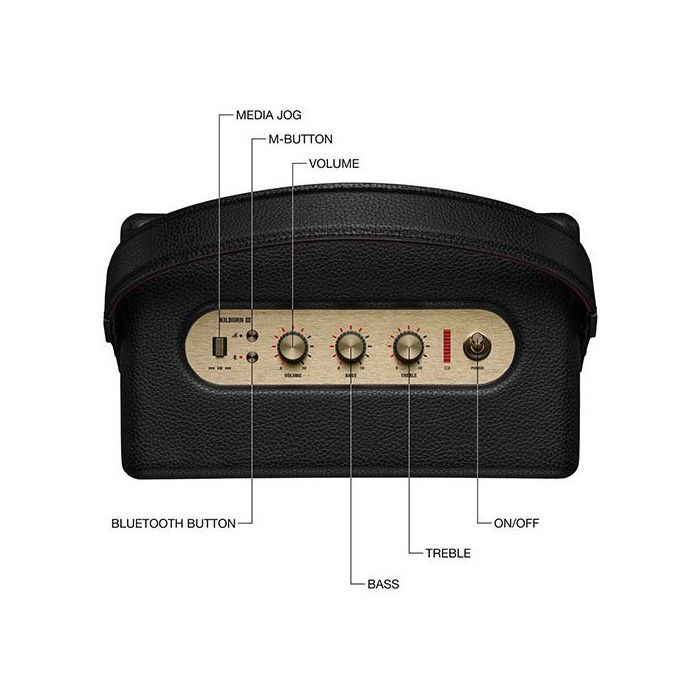 Coluna Marshall Bluetooth Kilburn III - Preto