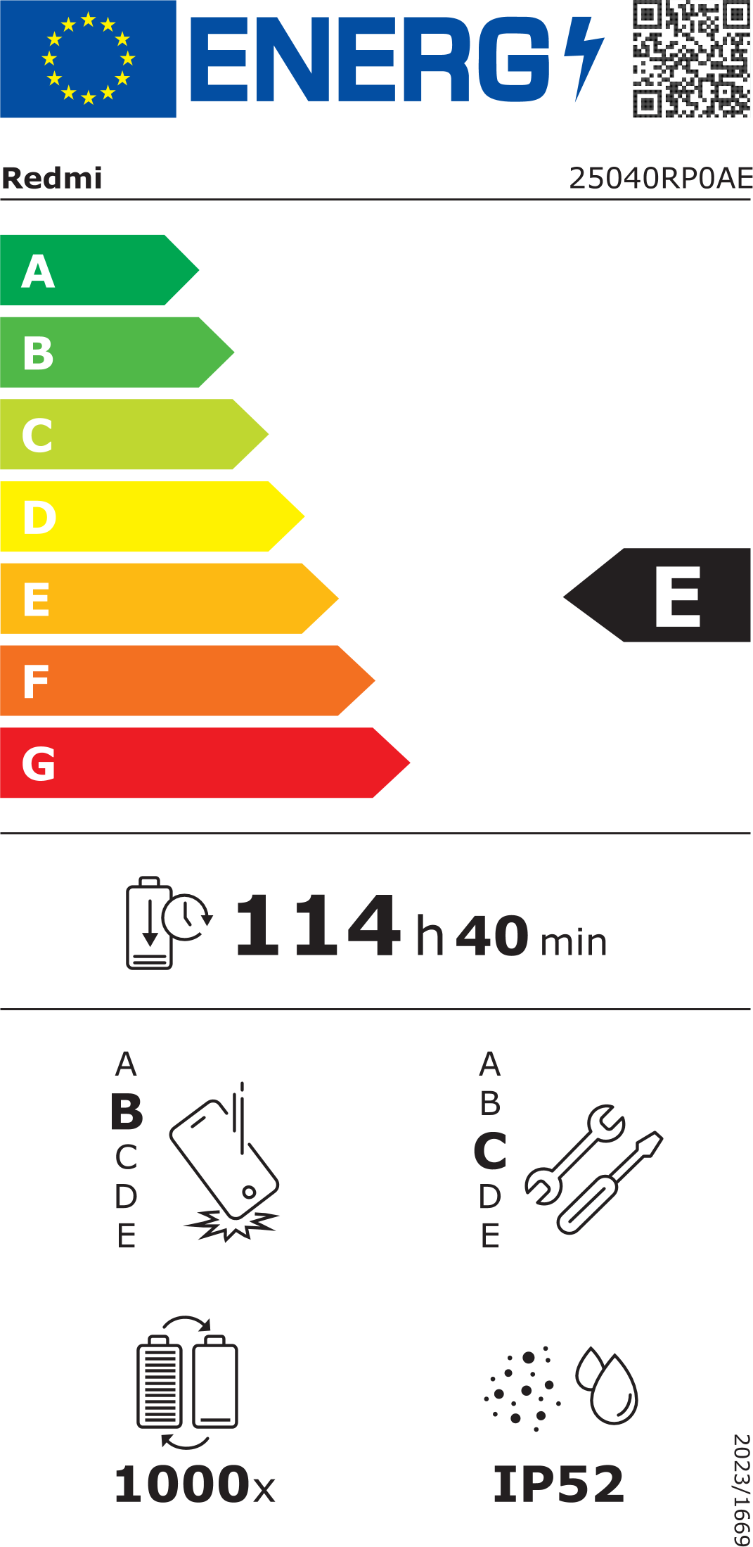 Etiqueta energética E